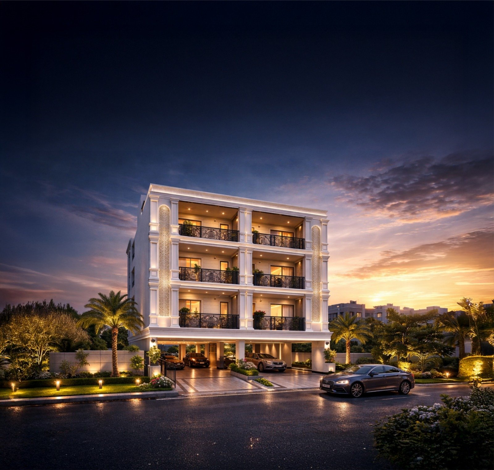 Trehan Luxury Floors Sector 35 Sohna - Twilight Elevation