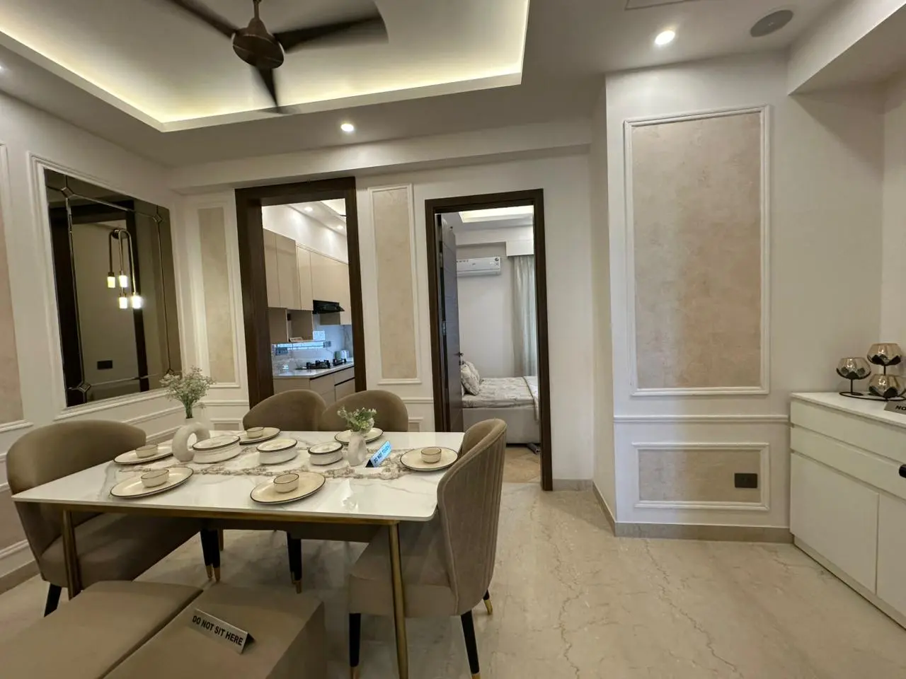 Trehan Luxury Floors Sector 35 Sohna - Actual Dining & Kitchen View